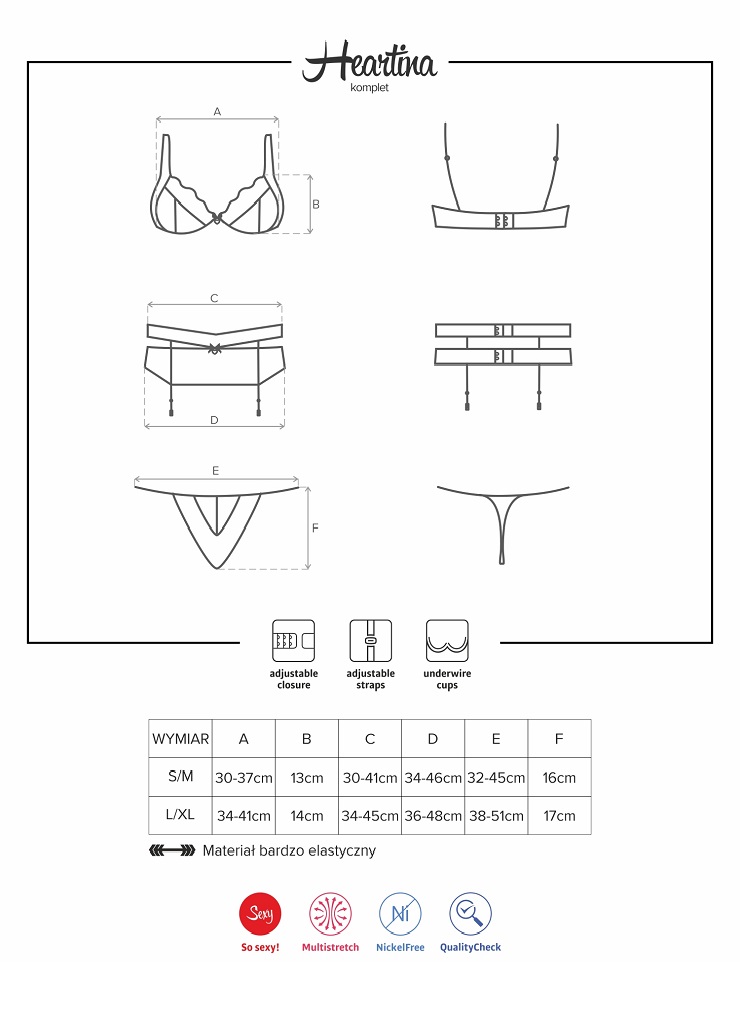 HEARTINA Set Комплект из 3 частей