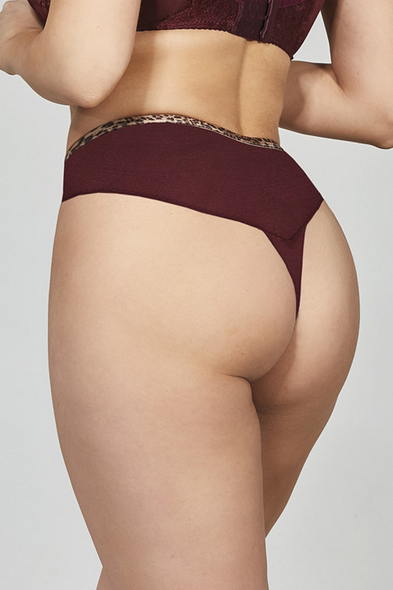 SELENA BURGUNDY Stringhighwaist Трусы высокие стринги